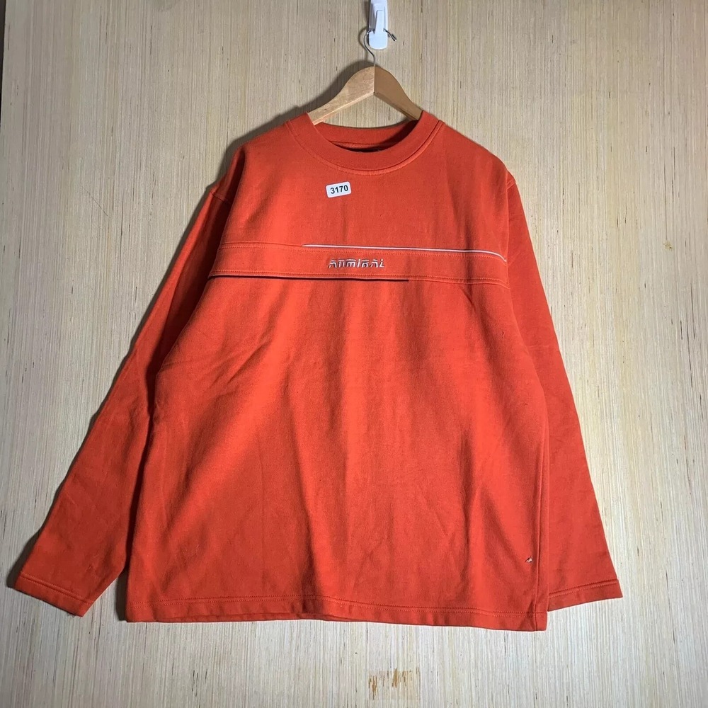 Vintage Admiral Sweater Adult Extra Large Orange Long Sleeve Men's Pullover Y2K